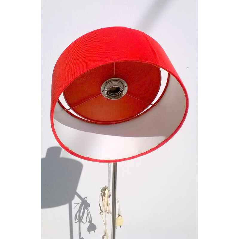 Lampadaire rouge vintage Stilux 1960