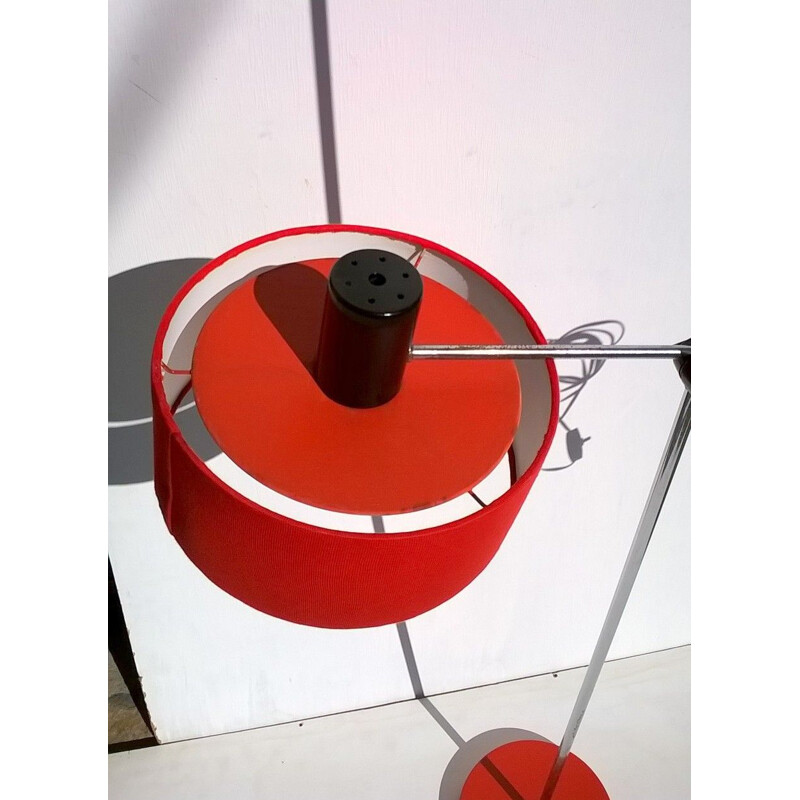 Vintage Stilux red floor lamp 1960