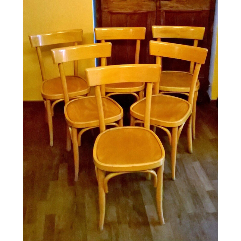 Set of 6 vintage italian chairs 1940