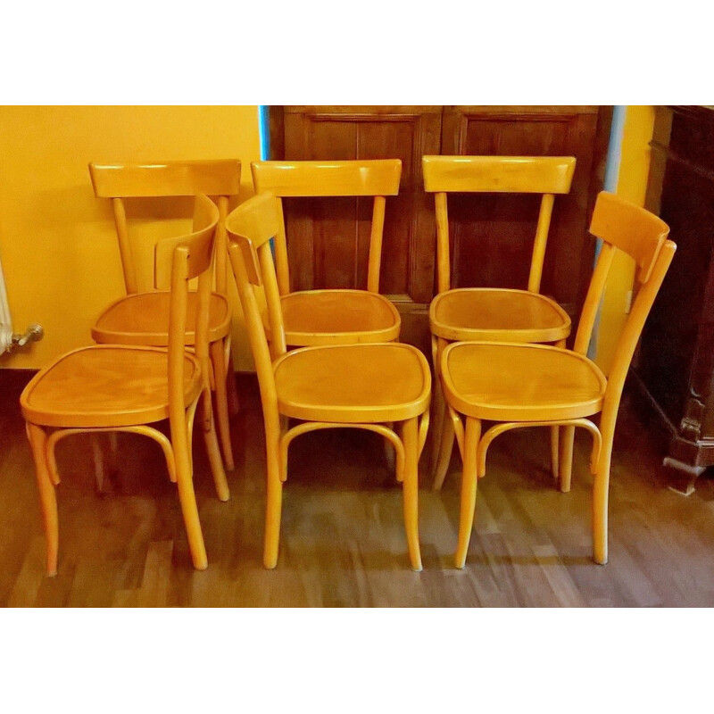Set van 6 vintage Italiaanse stoelen 1940