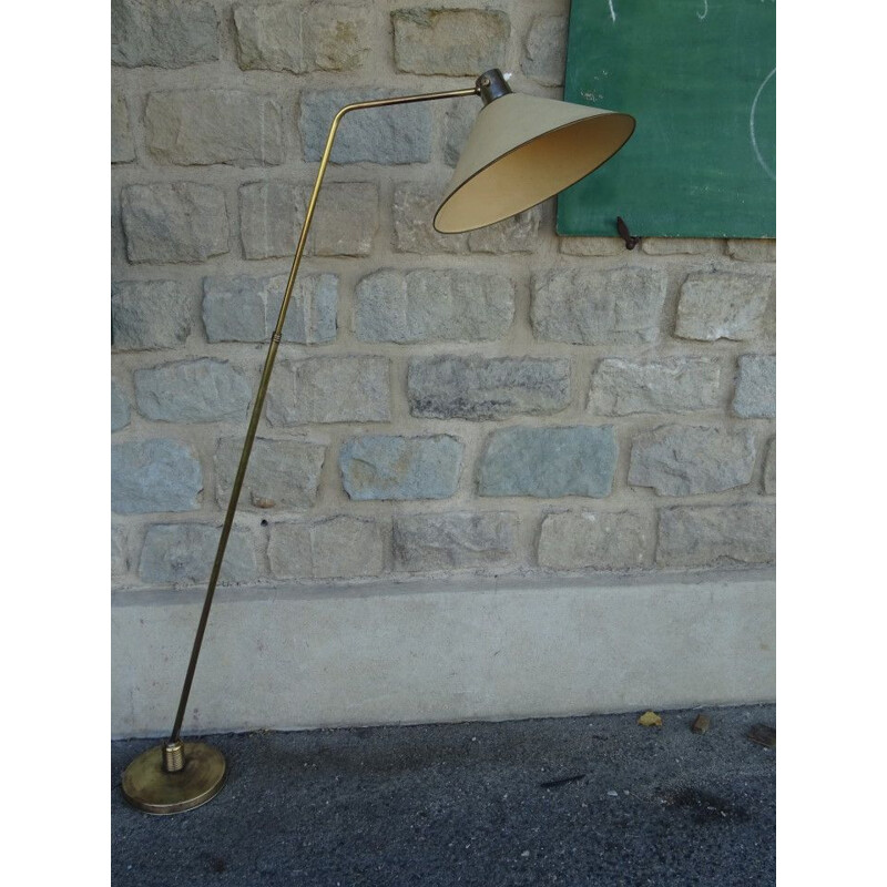 Vintage floor lamp in brass by Maison Monix 1950