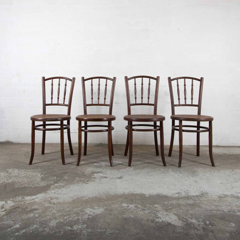 Set of 4 vintage chairs by Fischel Austria