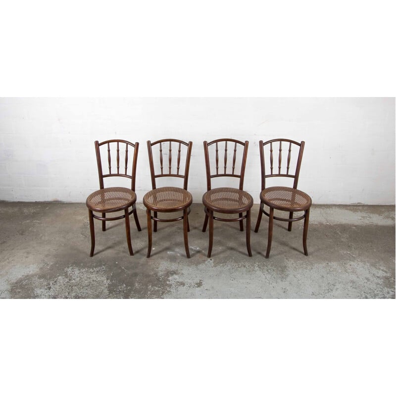 Set of 4 vintage chairs by Fischel Austria