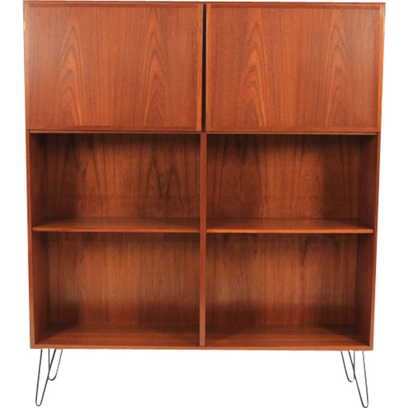 Vintage Danish bookcase in teak by Omann Jun