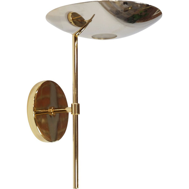 2 vintage wall lamps in brass by Leonardo Marelli