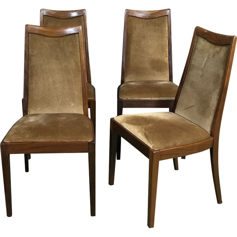 Set of 4 vintage chairs for G-Plan in teak