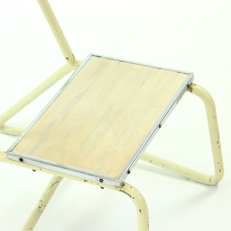 Vintage tall industrial bar stool chair
