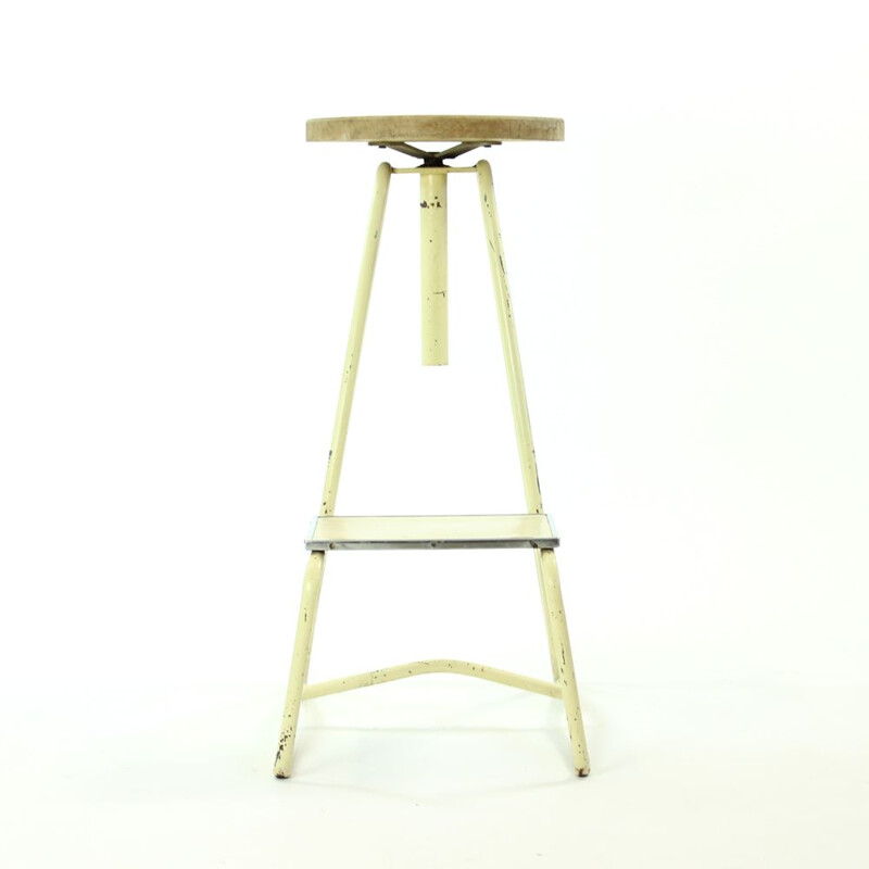 Vintage tall industrial bar stool chair