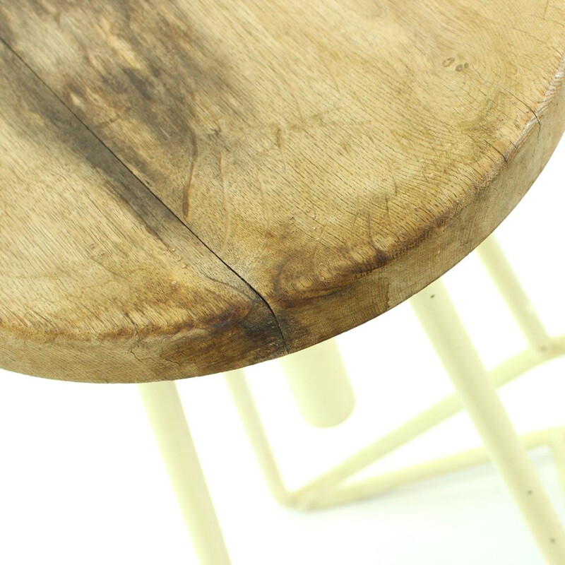 Vintage tall industrial bar stool chair