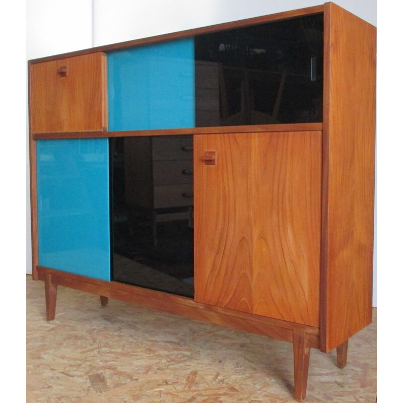 Vintage sideboard in teak in with multiple colours 