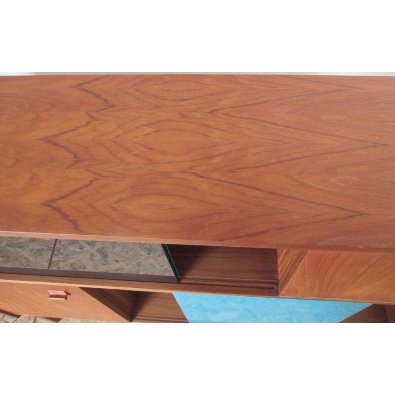 Vintage sideboard in teak in with multiple colours 