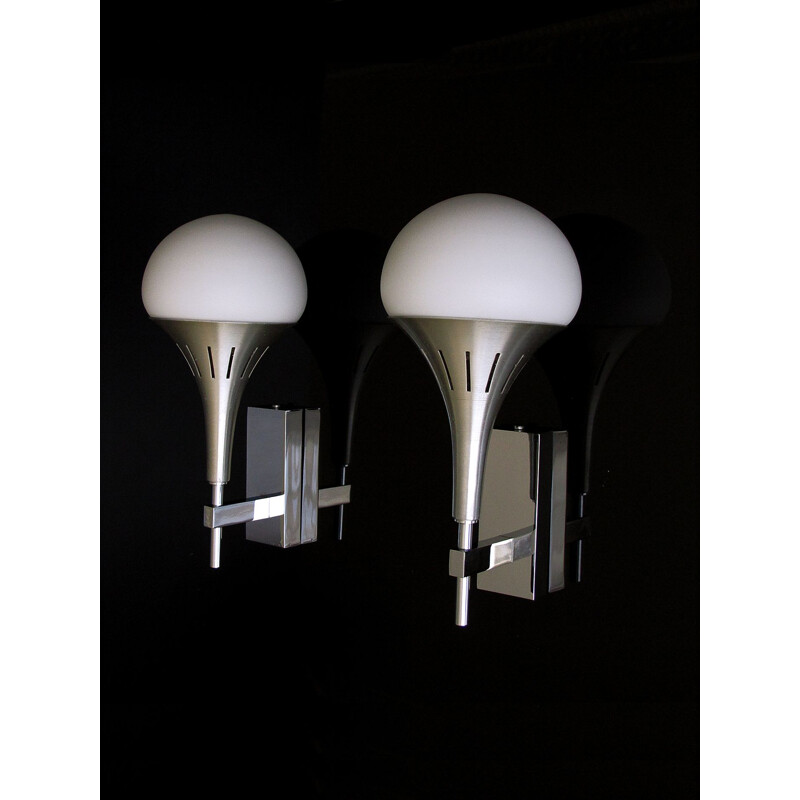 Vintage set of 2 sconces by Gaetano Sciolari