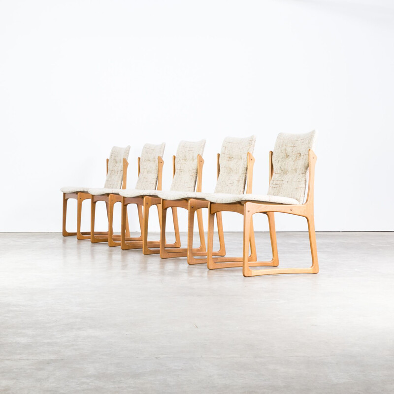 Vintage set of 5 dining chairs for Vamdrup Stolefabrik