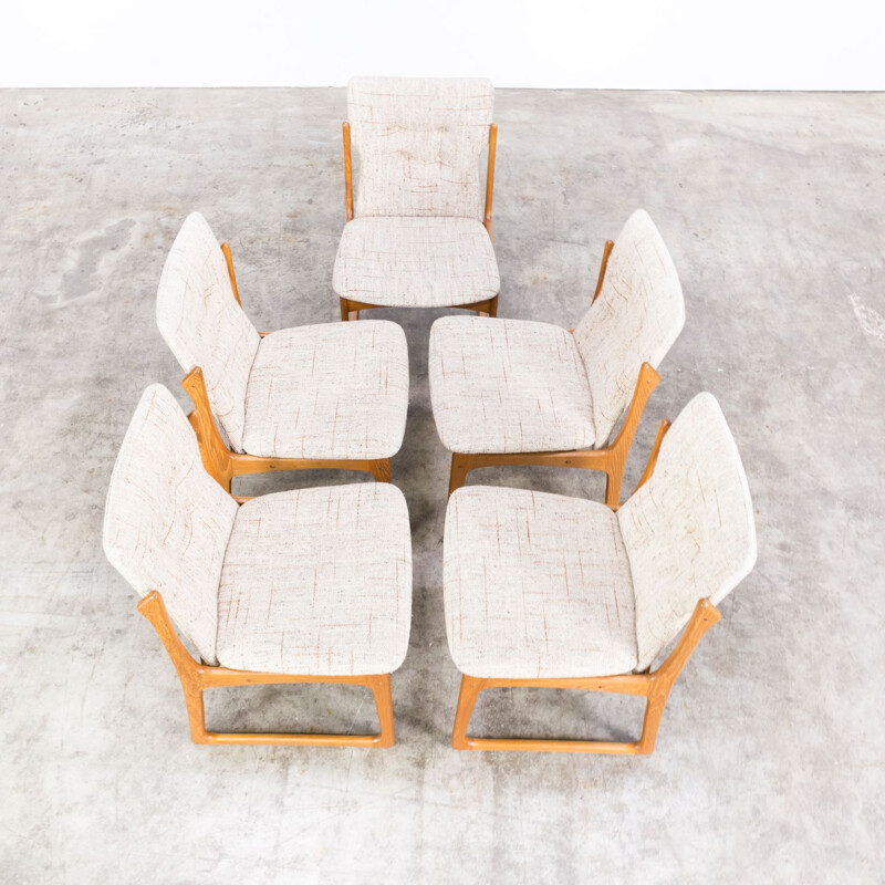 Vintage set of 5 dining chairs for Vamdrup Stolefabrik