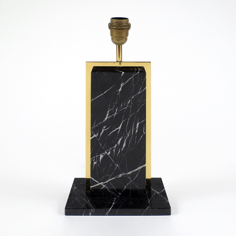 Belgian  table lamp in marble and brass
