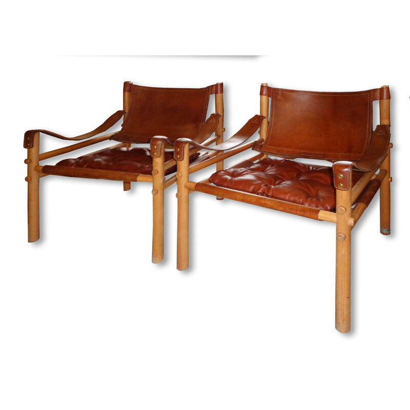 Suite de 2 fauteuils vintage suédoises "Scirocco" par Arne Norell pour Norell Möbel AB