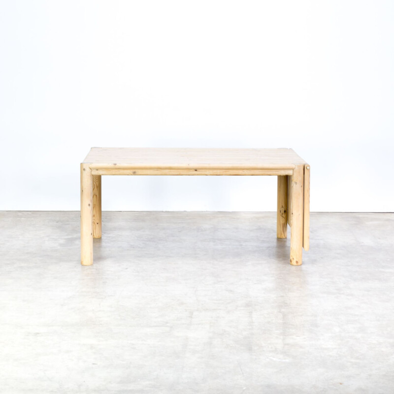 Vintage extendable dining table in pine wood by Rainer Daumiller for Hirtshals Savvaerk