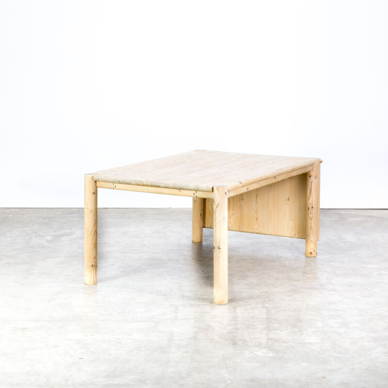 Vintage extendable dining table in pine wood by Rainer Daumiller for Hirtshals Savvaerk