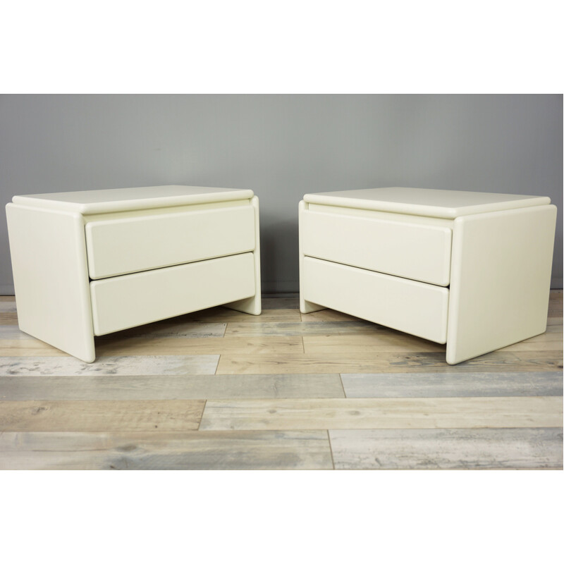 Set of 2 vintage Belgian bedside tables