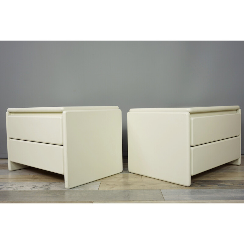 Set of 2 vintage Belgian bedside tables