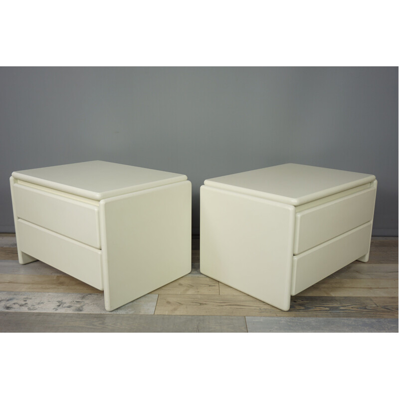 Set of 2 vintage Belgian bedside tables