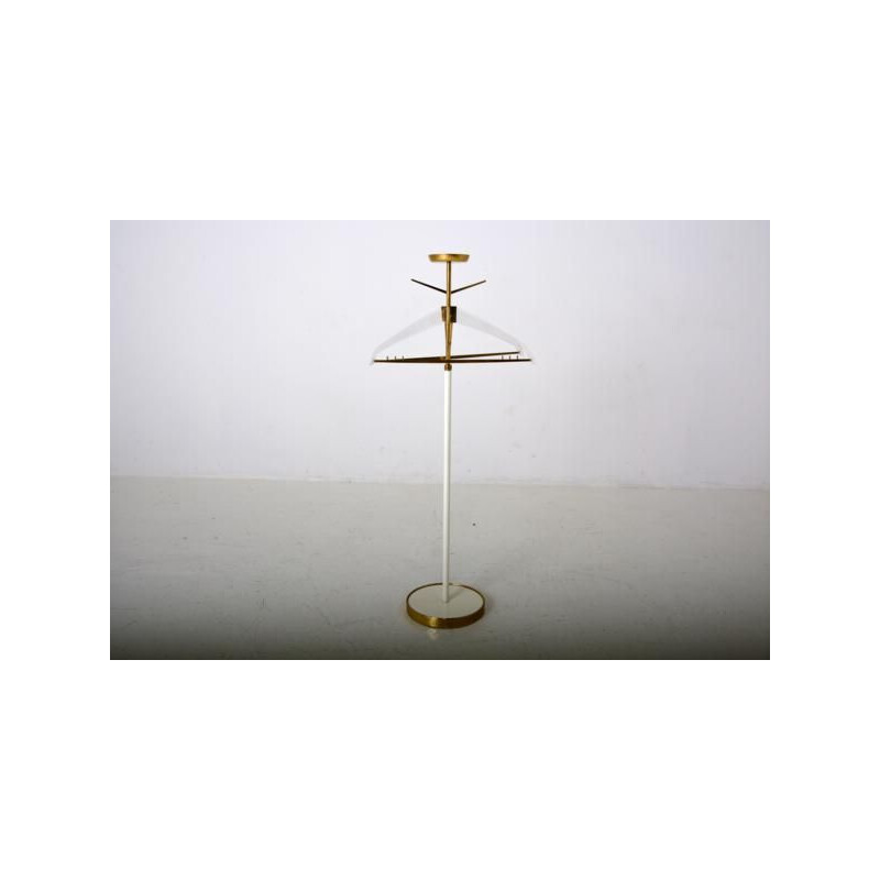 Vintage Scandinavian coat rack in brass