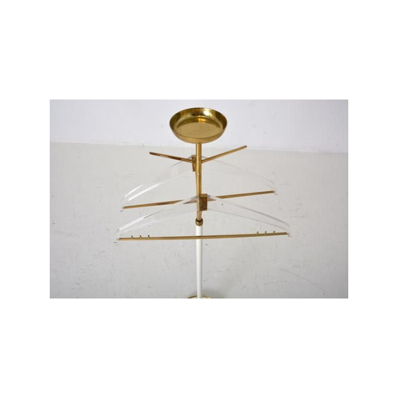 Vintage Scandinavian coat rack in brass