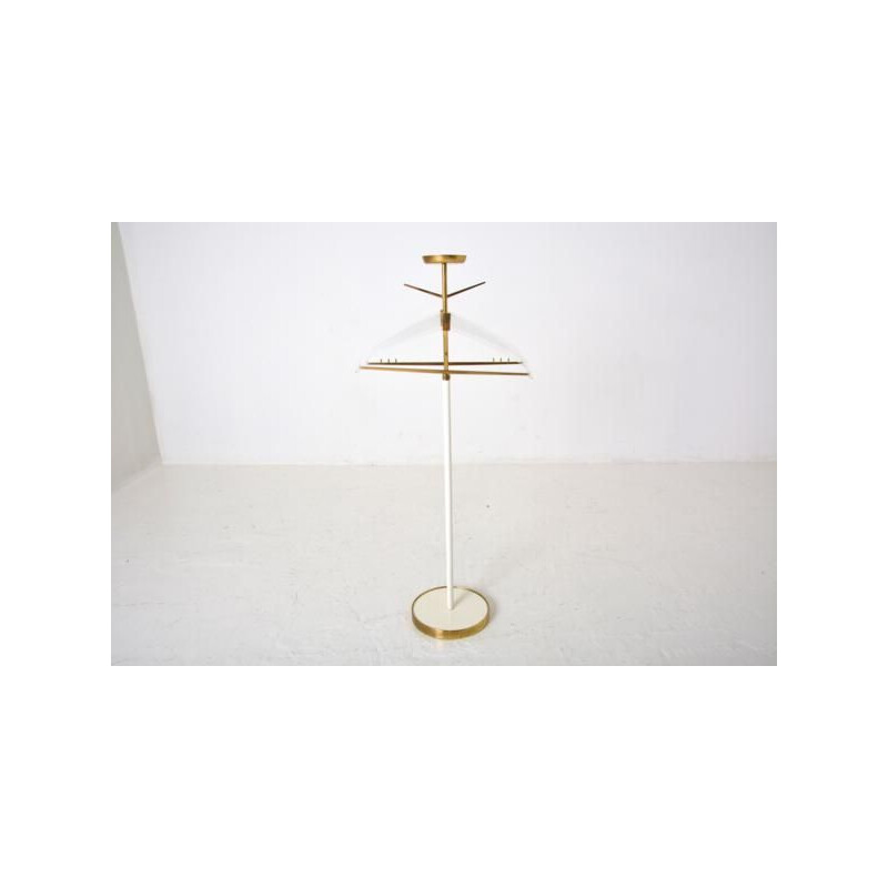 Vintage Scandinavian coat rack in brass