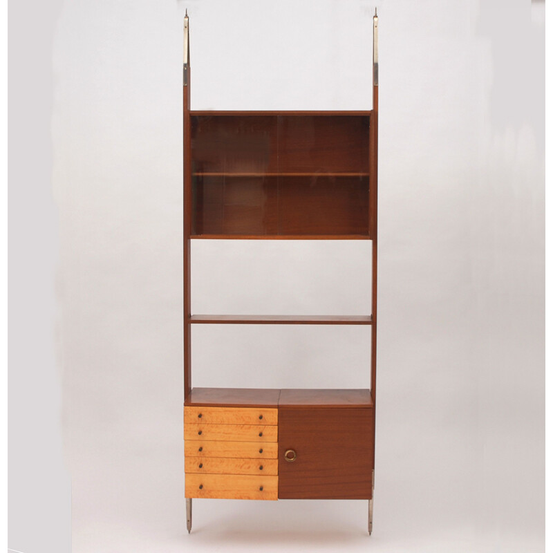 Vintage wall unit in wood by Jitona