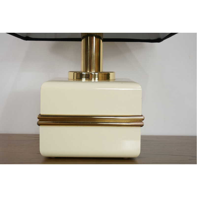 Lampe de table vintage "Cube" italien par Bicchielli