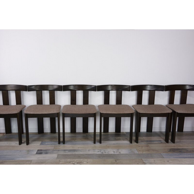 Set of 6 Italian chairs by Pinuccio Borgonovo for former