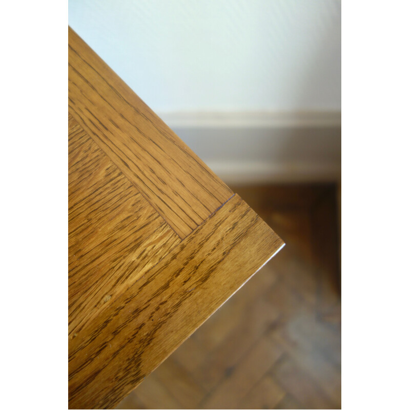 Vintage chest of drawers in oak with compass legs