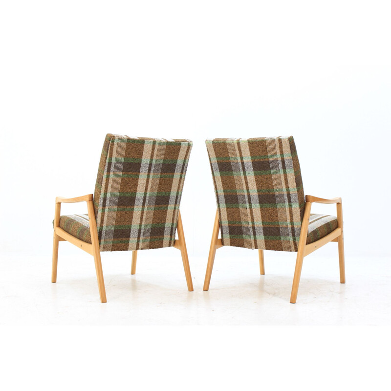 Set of 2 vintage Czechoslovakian armchairs