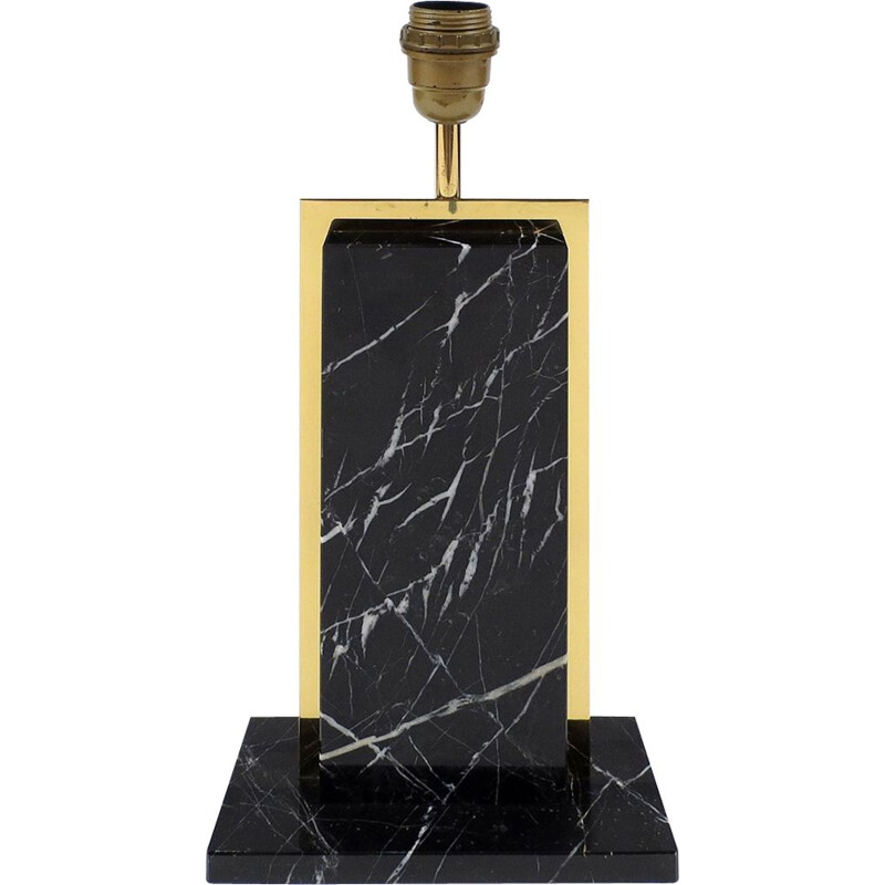 Belgian  table lamp in marble and brass