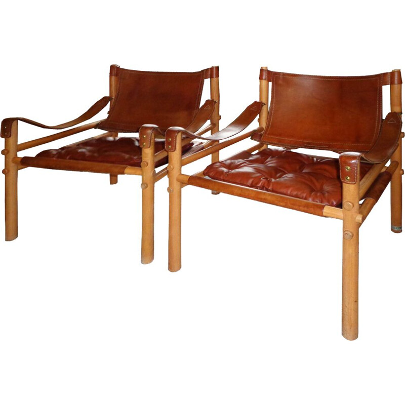 Set of 2 vintage Swedish armchairs "Scirocco" by Arne Norell for Norell Möbel AB