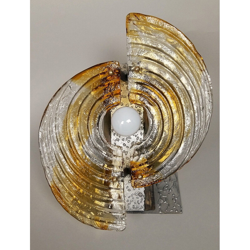 Lampe de table ou applique vintage en verre de Murano