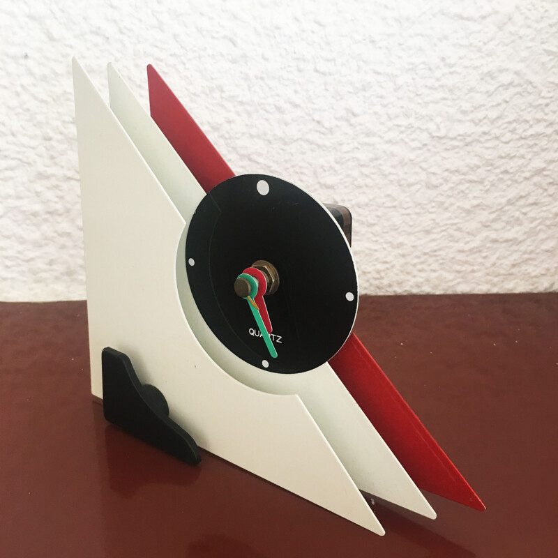 Petite horloge tricolore à poser italienne par OPart