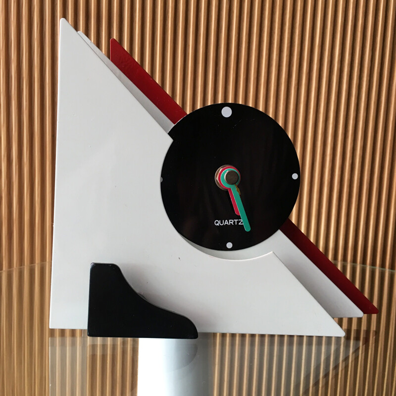 Petite horloge tricolore à poser italienne par OPart