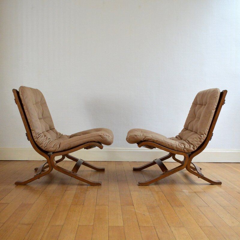 Set of 2 Siesta armchairs by Ingmar Relling to Westnofa