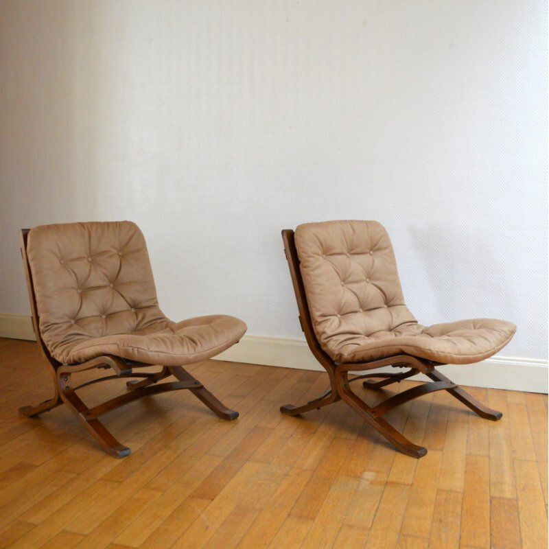 Suite de 2 fauteuils Siesta par Ingmar Relling pour Westnofa