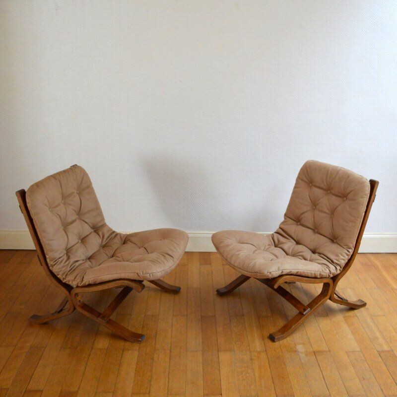 Set of 2 Siesta armchairs by Ingmar Relling to Westnofa