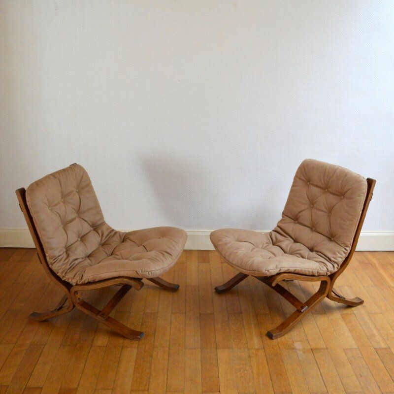 Suite de 2 fauteuils Siesta par Ingmar Relling pour Westnofa