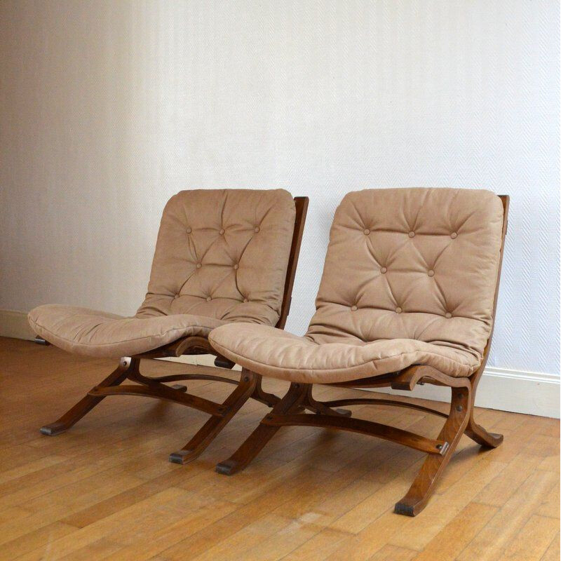 Set of 2 Siesta armchairs by Ingmar Relling to Westnofa