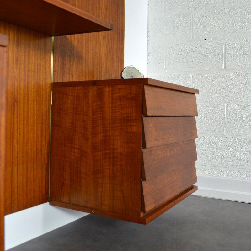 Vintage modular bookcase by Louis Paolozzi