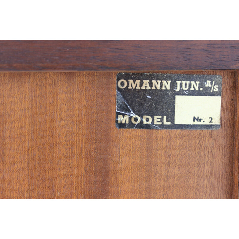 Vintage Danish chest of drawers by Omann Jun