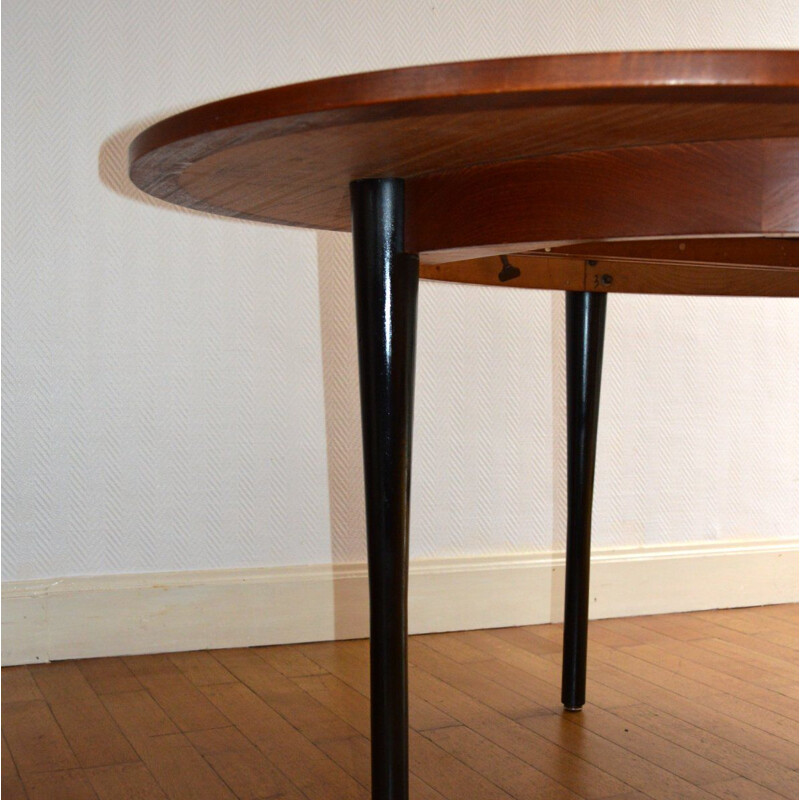 Vintage solid oak dining table