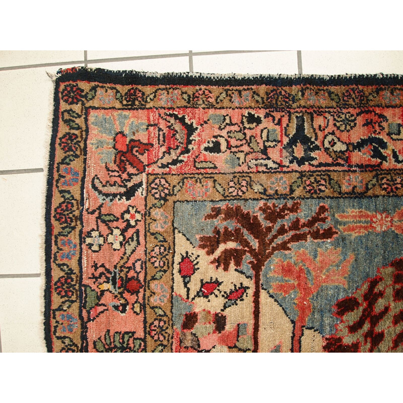 Vintage handmade Persian Malayer rug 