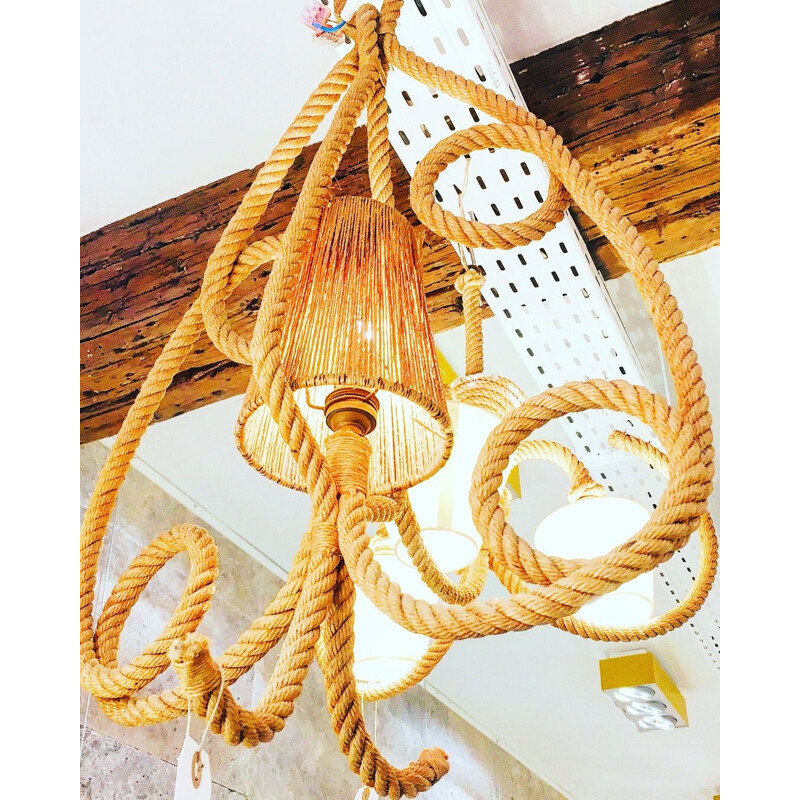 Vintage chandelier in rope