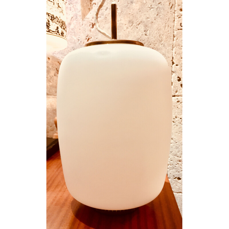 Vintage Danish pendant lamp in opaline