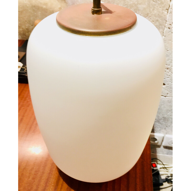 Vintage Danish pendant lamp in opaline